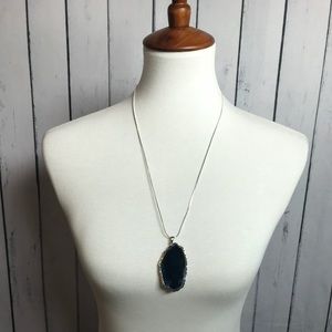 Gorgeous Blue and Silver Stone Necklace